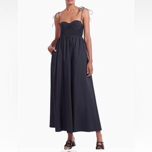 STAUD Maxi Landry dress in black NWT